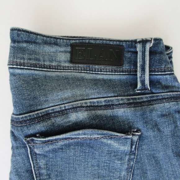 ELAN Womens Straight Jeans Semi Distressed, Stretch, Mid Rise, Sz Small - Picture 4 of 14